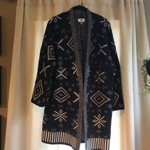 Old Navy Patterned Sweater Coat